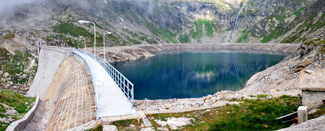 Reservoir of the hydroelectric complex in the Valle Antrona, Italy