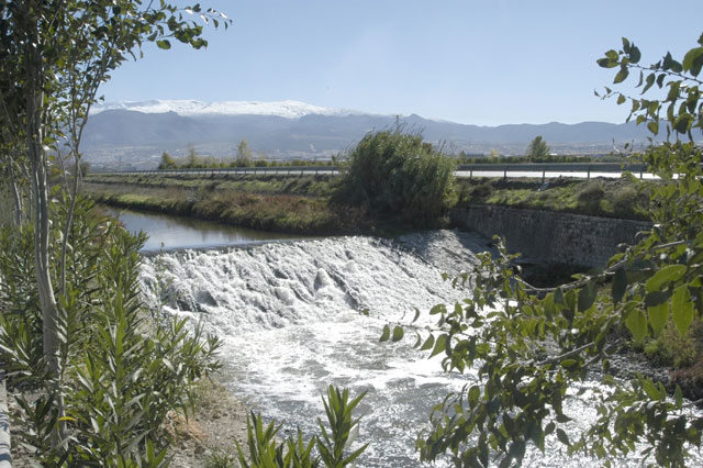 Weir in the Genil river, Sierra Nevada, Spain